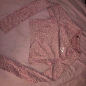 Small gymshark dusty rose vital seamless legging and matching crop top set